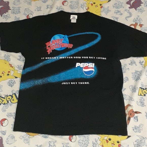 90s Planet Hollywood Pepsi Shirt Vintage Tee - Picture 1 of 6